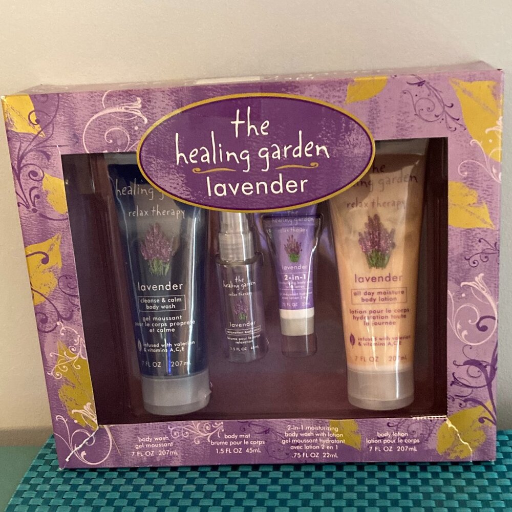 The Healing Garden Lavender Relax 4 Pc. Therapy Set  NEW